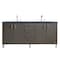 James Martin Vanities Metropolitan 72in Double Vanity, Silver Oak w/ 3 CM Charcoal Soapstone Quartz Top 850-V72-SOK-3CSP - alternate 1